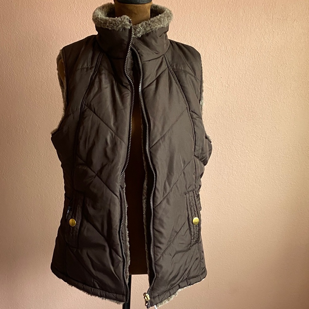 KC COLLETIONS Women's Quilted Vest - Brown